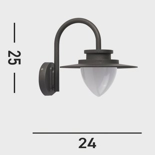 Searchlight LED buiten wandlamp Texas, IP54, grafietkleurig, metaal