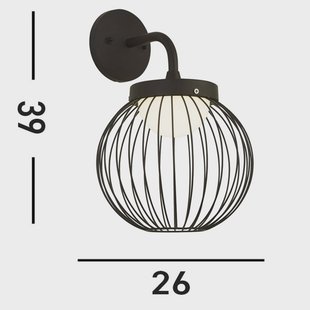 Searchlight LED buiten wandlamp X Cabin, IP44, zwart, metaal