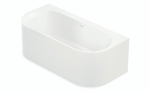 Back To Wall Bad Luca Sanitair Comfortstone 170x80x56 cm Incl. Afvoerset Mat Wit