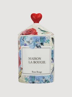 Handgemaakte geurkaars Rose Rouge (ceder, gurjum &amp; tonkaboon)