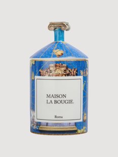 Handgemaakte geurkaars Roma (ceder, sandelhout &amp; leer)