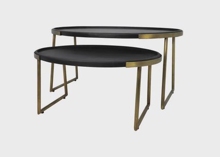 Set van 2 ovale Salontafel Paulson | HSM Collection Set van 2 ovale Salontafel Paulson | HSM Collection