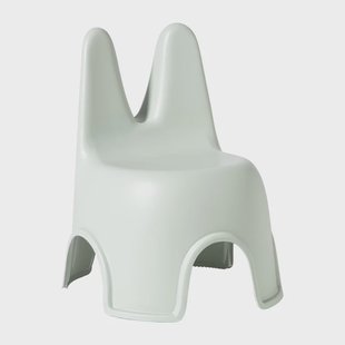 Kinderstoel Babs met konijnenoortjes - groen - 46x40x34 cm