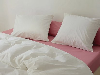 Yumeko Kussensloop percal katoen blissful white 100% biologisch en fairtrade katoen, percal geweven