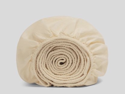 Yumeko Kinderhoeslaken percal katoen butter glow 100% biologisch en fairtrade katoen, percal geweven