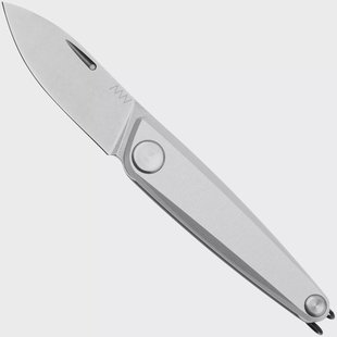 ANV Knives Z050BB, Z050-009BB Stonewashed Sleipner, Dural Silver Aluminium, slipjoint zakmes