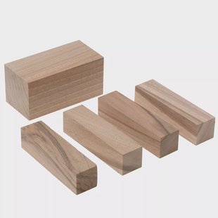 BeaverCraft Wood Carving Blocks BW1-Walnut, set van 5 walnoten houtblokjes voor houtsnijden