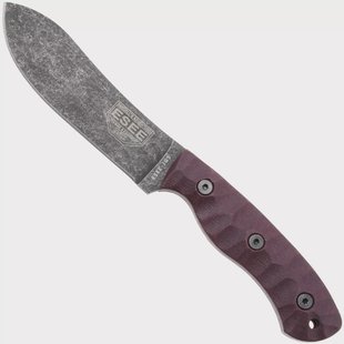 ESEE JG5, ESEE-JG5-LM, 1095 Stone Washed Black Oxide, Burgundy Linen Micarta, outdoormes, James Gibson design