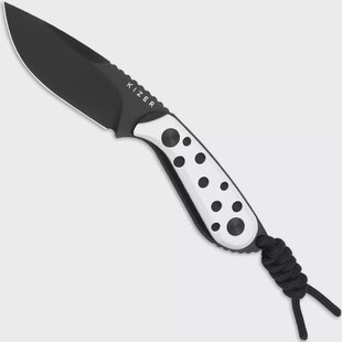 Kizer Buddy 1081A3 Black Nitro-V, White G10, vaststaand mes, Maksim Epifantsev design