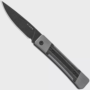 Kizer Little Grand V2670A2 Blackwashed Nitro-V, Grey G10 Black Micarta, zakmes, Jonathan Styles design