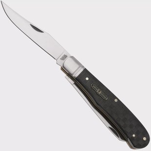 Rough Ryder Black Reserve Trapper RR2560 Satin 440A, Textured Pakkawood, zakmes