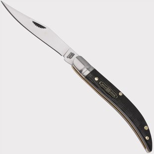 Rough Ryder Black Reserve Barehead Toothpick RR2566, Satin 440A, Textured Pakkawood, zakmes