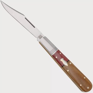 Rough Ryder Reserve Longfellow Barlow RRR046, D2, Chili Pepper & Brown Micarta, slipjoint zakmes