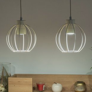 HELAM STARLIGHT hanglamp, crèmewit, 4-lamps, lengte 100 cm metaal