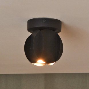 HELAM GAMBIT plafondspot, zwart, Ø 10 cm, metaal, GU10