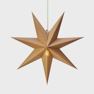 Markslöjd Papieren ster Kiara, bruin, E14, hoogte 45 cm