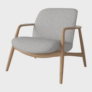 Bolia Bowie Fauteuil - Eiken - Lichtgrijs