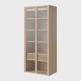 Bolia Cana Kledingkast met Glazen Deuren - Laag - Witgepigmenteerd Geolied Eiken