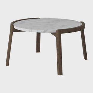 Bolia Mix Salontafel Medium - Wit / Marmer - Donker Geolied Eiken