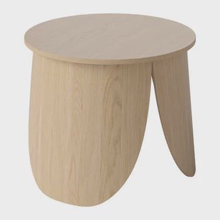 Bolia Peyote Salontafel - H 45 x Ø 56 cm - Witgepigmenteerd Gelakt Eiken