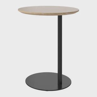 Bolia Pillar Bijzettafel - Witgepigmenteerd Geolied Eiken - Zwart Staal