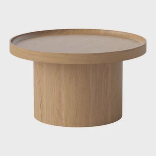 Bolia Plateau Bijzettafel - H 34 x Ø 61 cm - Gelakt Eiken