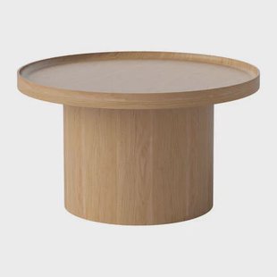 Bolia Plateau Bijzettafel - H 42 x Ø 74 cm - Gelakt Eiken