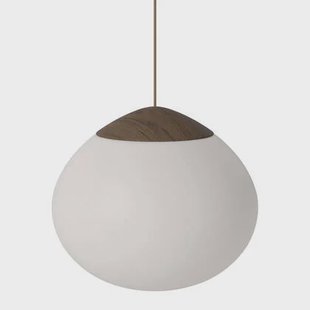Bolia Acorn Hanglamp Ø 41 cm - Opaalglas - Donker Eiken