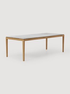 Eettafel Jackson met tafelblad in marmerlook, verschillende formaten