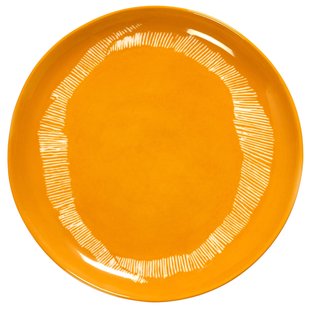 Serax Feast By Ottolenghi Dinerbord&Oslash;22.5 Set Van 2 Yellow/White Stripes