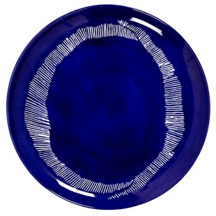 Serax Feast By Ottolenghi Dinerbord&Oslash;26.5 Set Van 2 Dark Blue/White Stripes