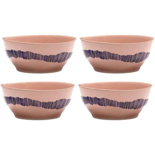Serax Feast By Ottolenghi Kom&Oslash;16 Set Van 4 Pink/Blue Stripes