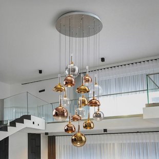 Schuller Valencia Charlize 16-lichts LED hanglamp, dimbaar, vierkleurig glas