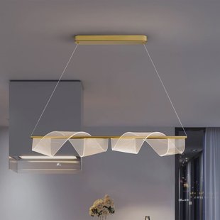 Schuller Valencia Velas LED hanglamp, lang, goudkleurig, metaal, kunststof