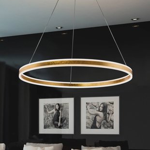 Schuller Valencia Helia LED hanglamp, goudkleurig, Ø 100 cm, metaal