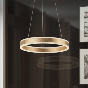 Schuller Valencia Helia LED hanglamp, goudkleurig, Ø 50 cm, metaal