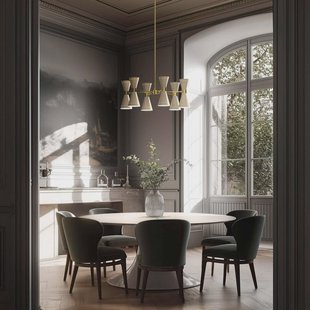 Stilnovo hanglamp Megafono, Ø 100 cm, ivoorkleurig