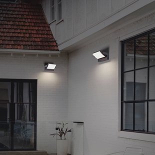 LED wandlamp CMD 9080, antraciet, breedte 21 cm, IP54