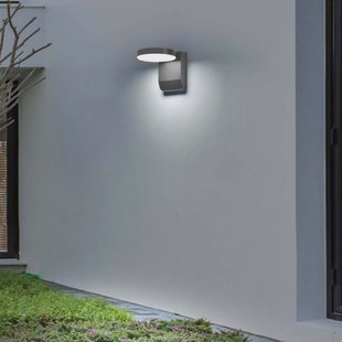 LED wandlamp CMD 9082, antraciet, breedte 16 cm, CCT, IP54