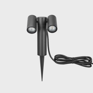 Prikspot CMD 9089, antraciet, lengte 17 cm, IP65, 2-lamps