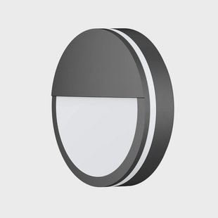 LED buiten wandlamp CMD 9085, antraciet, Ø 25 cm, lens