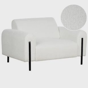 Beliani - ASKIM - Fauteuil - Wit - Bouclé
