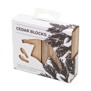 Bosign Bosign geurblok in wit cederhout 4-pack