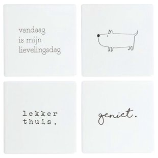 Onderzetters Wandtegels 10 X 10 Cm Set Van 4