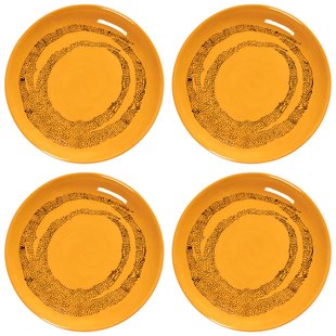 Serax Feast By Ottolenghi Gebaksbordje&Oslash;16 Set Van 4 Yellow/Black Dots