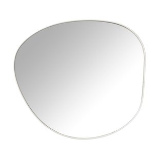 Spiegel organic met beige lijst - 49x53 cm