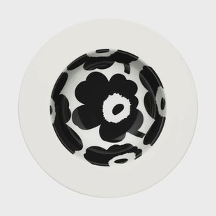 Marimekko Unikko diep bord Ø20 cm White-black