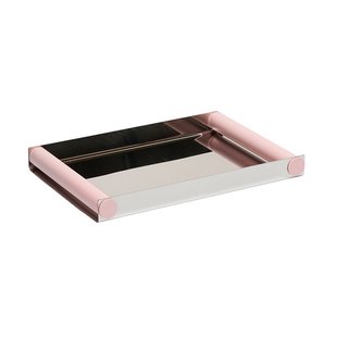 Design Letters Ray tray disco dienblad 20,5x30 cm Creole pink-roestvrij staal
