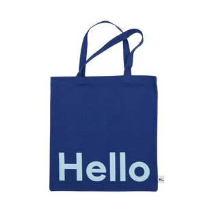Design Letters Design Letters Tote bag tas Hello-donkerblauw