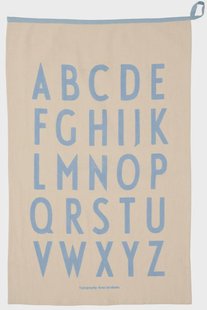 Design Letters Design Letters Premium classic theedoek 50x70cm ABC-blauw